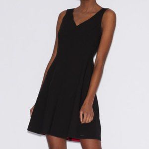 New Armani Exchange Black Double Faced Dress Size 2